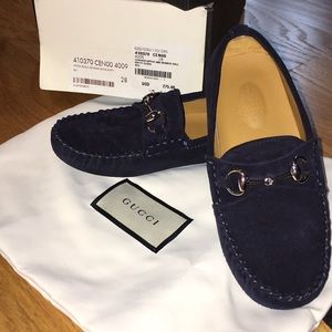 Navy Blue Gucci Loafers- Little BOYS-SIZE 10